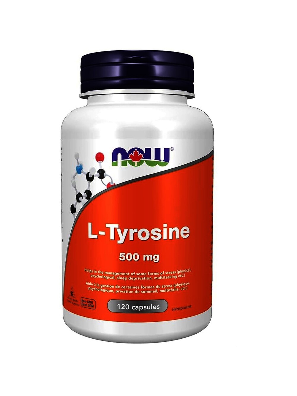 NOW L-Tyrosine (Freeform) Capsules, 500mg, 120 Count